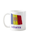 Andorra Waving Flag with Name mugs