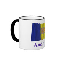 Andorra Waving Flag with Name Mug