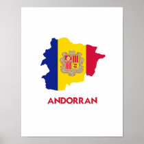 ANDORRAN MAP POSTER