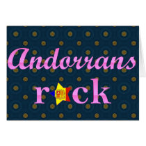 Andorrans Rock - Cute Pink Card