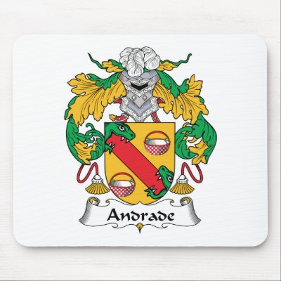 Andrade Family Crest Mouse Pad by coatsofarms