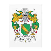 Andrade Family Crest postcards by coatsofarms Andrade Family Crest postcards