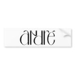 Andre black Bumper Sticker