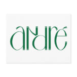 Andre dark green Postcard