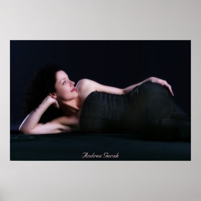 Andrea Gerak Black Portrait Poster by AndreaGerak