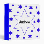 Andrew (blue stars) 3 ring binder