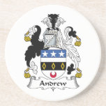 Andrew Family Crest Drink Coaster