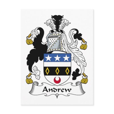 Andrew Family Crest Postcards by coatsofarms