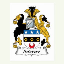 Andrew Family Crest Postcard