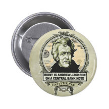 Andrew Jackson Central Bank Button