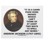 Andrew Jackson Damn Poor Mind 2 Ways Spell A Word Letterhead Template