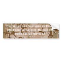 ANDREW JACKSON Den of Vipers & Thieves Quote Bumper Stickers