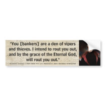 ANDREW JACKSON Den of Vipers & Thieves Quote Bumper Sticker