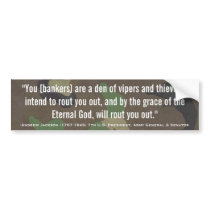 ANDREW JACKSON Den of Vipers & Thieves Quote Bumper Sticker