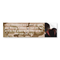 ANDREW JACKSON Den of Vipers & Thieves Quote Bumper Sticker