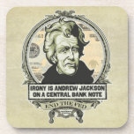 Andrew Jackson On A Banknote Cork Coaster