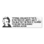 Andrew Jackson Quote Bumper Sticker