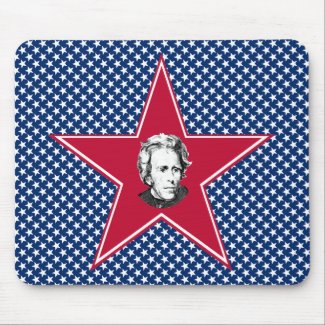 Andrew Jackson Star with Star Background mousepad