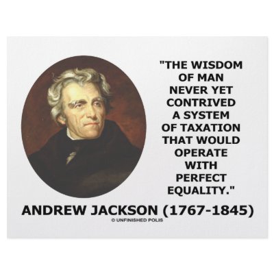 Andrew Jackson Wisdom Contrive Taxation Equality Personalized Letterhead by unfinishedpolis
