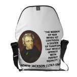 Andrew Jackson Wisdom Of Man System Of Taxation Courier Bag