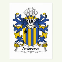 Andrews Family Crest Postcard