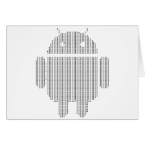 Android---Ascii black Greeting Cards