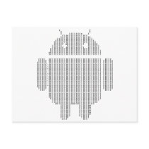 Android---Ascii black Post Card