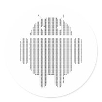 Android---Ascii black Stickers