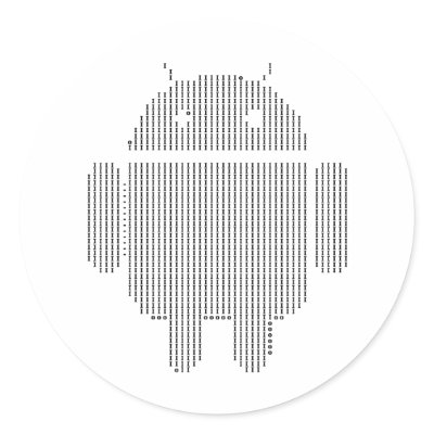 Android---Ascii black Stickers by MT_Digital