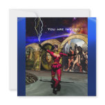 ANDROID BALLET,black red blue sapphire Custom Invitation