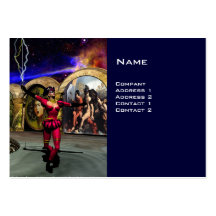 ANDROID BALLET,bright blue red Business Card Templates