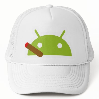 Android Cigar Cap Trucker Hat by djtachyon