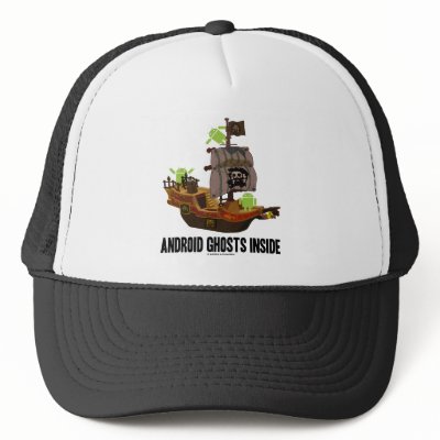 Android Ghosts Inside (Software Developer Humor) Hats by wordsunwords