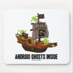 Android Ghosts Inside (Software Developer Humor) Mouse Pads