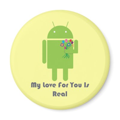 Android in Love Refrigerator Magnets by journeyclose
