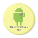 Android in Love Refrigerator Magnets