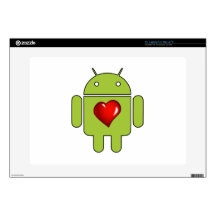 Android Love (Green) Skins For Laptops