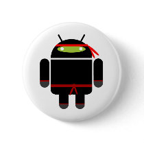 Android Ninja Pinback Button