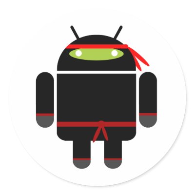 Android Ninja Round Stickers by linckraker