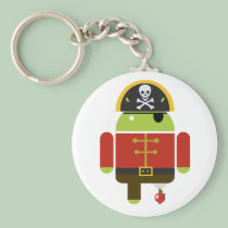 Android Pirate Crushing An Apple keychains