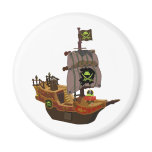 Android Pirate on a Ship Refrigerator Magnet