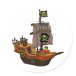 Android Pirate on a Ship Stickers
