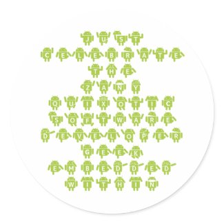Android Software Developer Saying (Upper Case) sticker