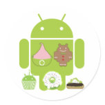 Android Versions Round Sticker