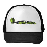 Androide - piense el verde gorros bordados