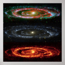 Andromeda Galaxy in Red-Vis-UV 48x48 (35x35) Print