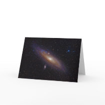 Andromeda Galaxy taken with hydrogen alpha filter Card