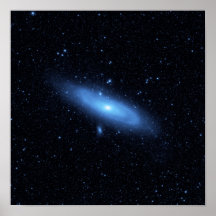 Andromeda galaxy's older stellar population poster