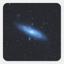 Andromeda galaxy's older stellar population square stickers