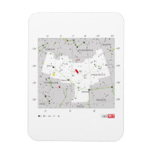 Andromeda Star System Constellation Chart Rectangle Magnet